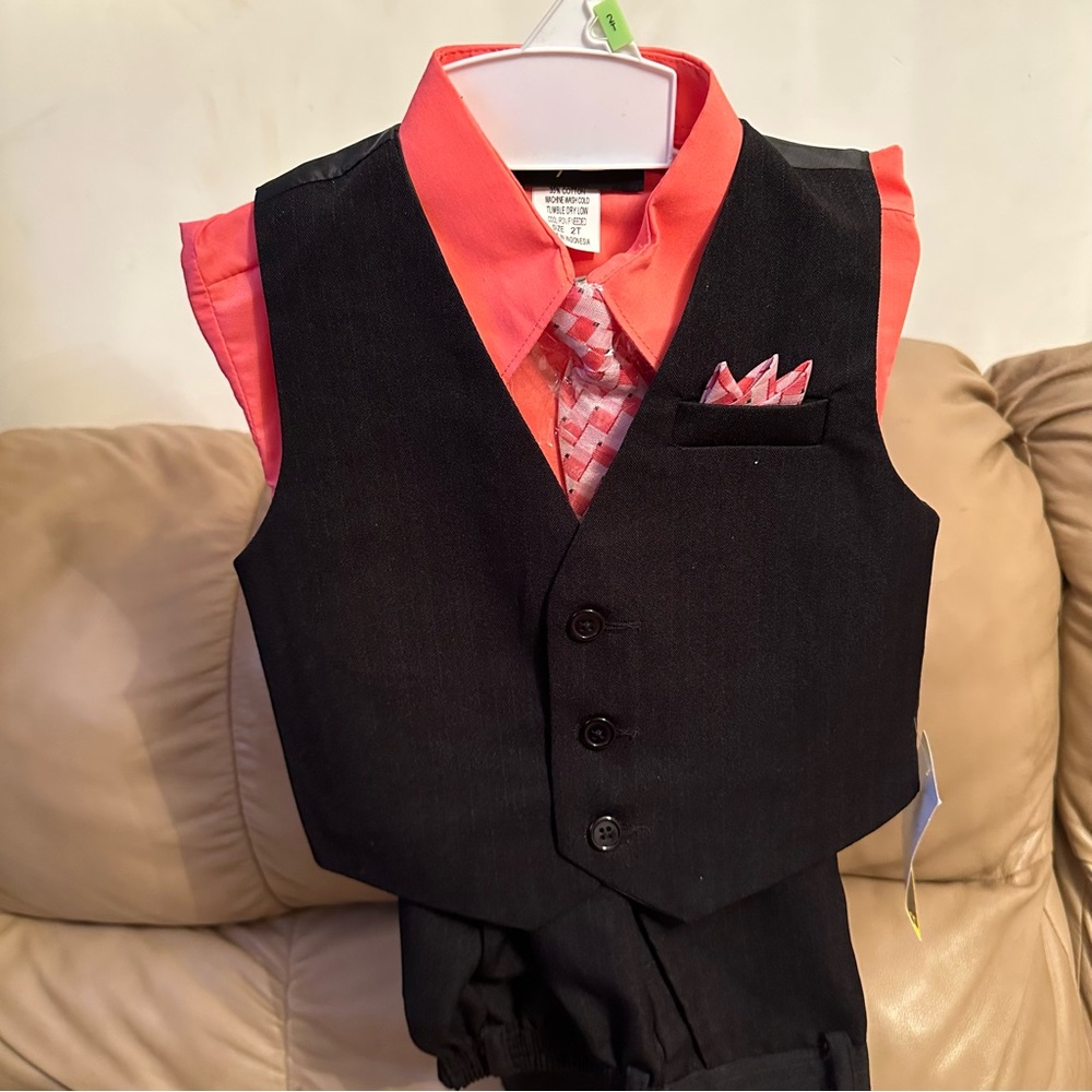 4 piece toddler vest set